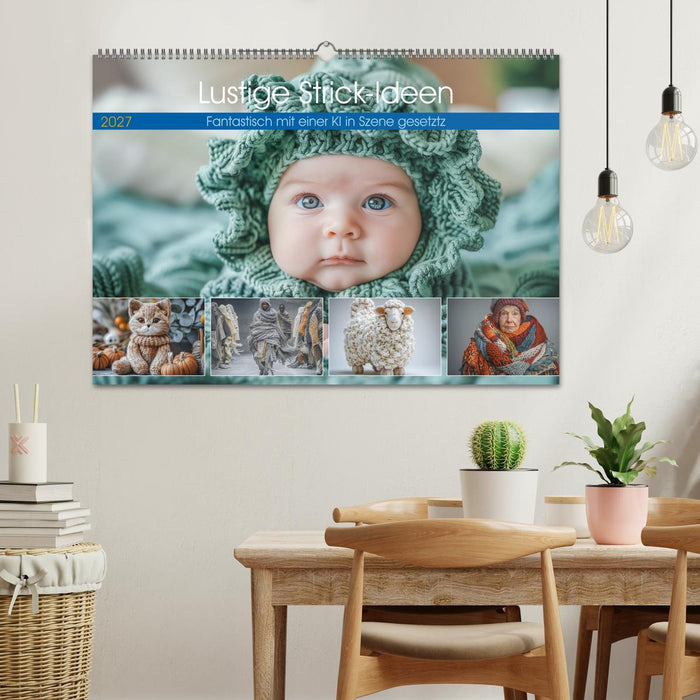 Lustige Strick-Ideen (CALVENDO Wandkalender 2027)