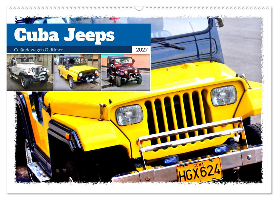 Cuba Jeeps - Geländewagen Oldtimer (CALVENDO Wandkalender 2027)