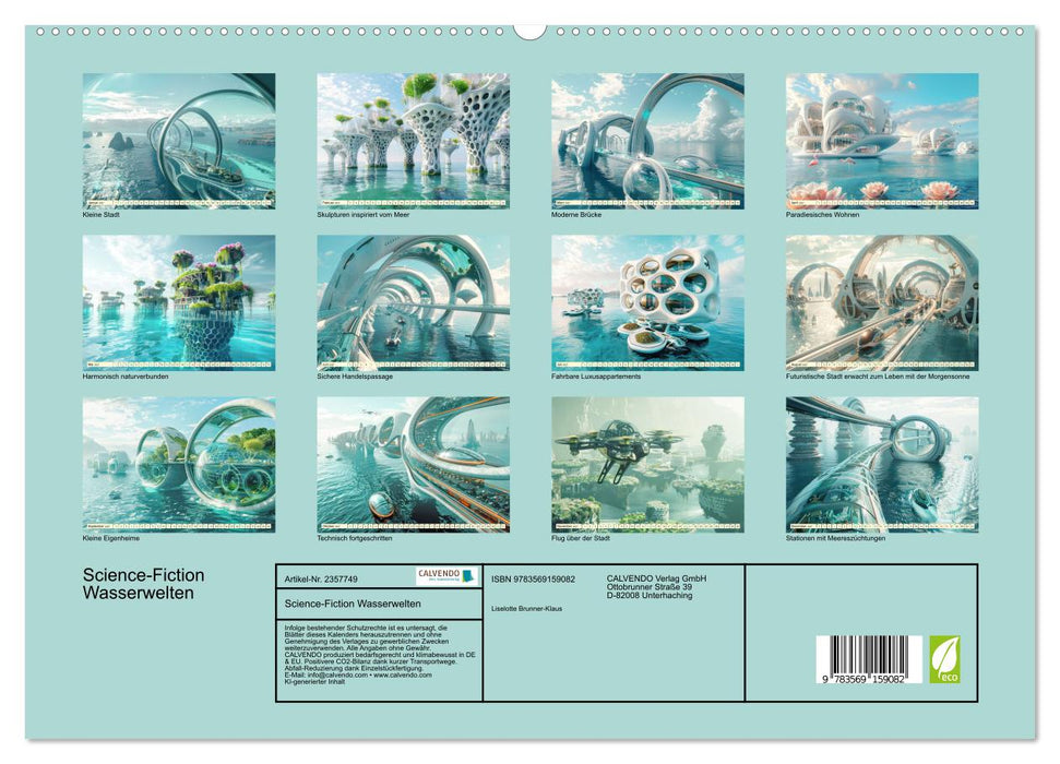 Science-Fiction Wasserwelten (CALVENDO Premium Wandkalender 2027)