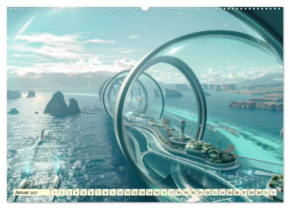 Science-Fiction Wasserwelten (CALVENDO Premium Wandkalender 2027)