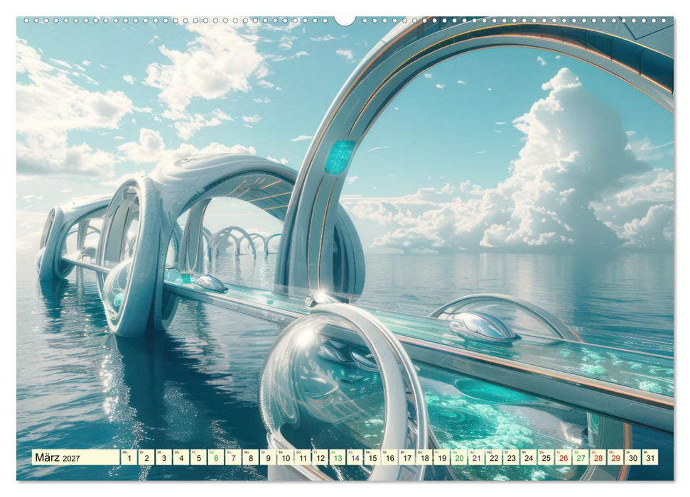 Science-Fiction Wasserwelten (CALVENDO Premium Wandkalender 2027)