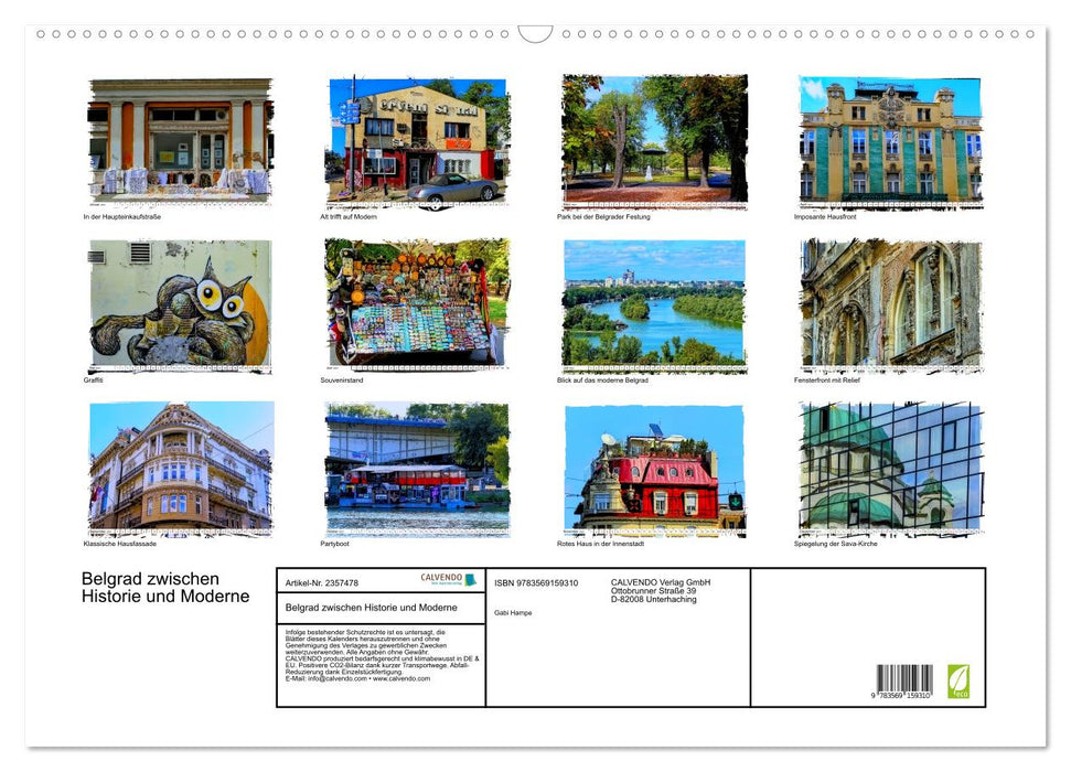 Belgrad zwischen Historie und Moderne (CALVENDO Wandkalender 2027)