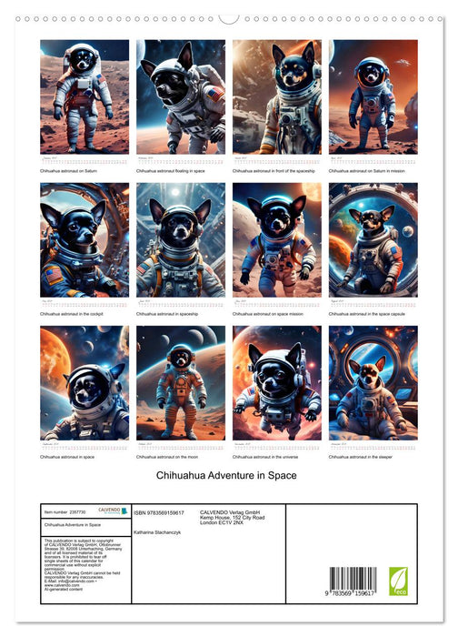 Chihuahua Adventure in Space (CALVENDO Premium-Calendar 2027)