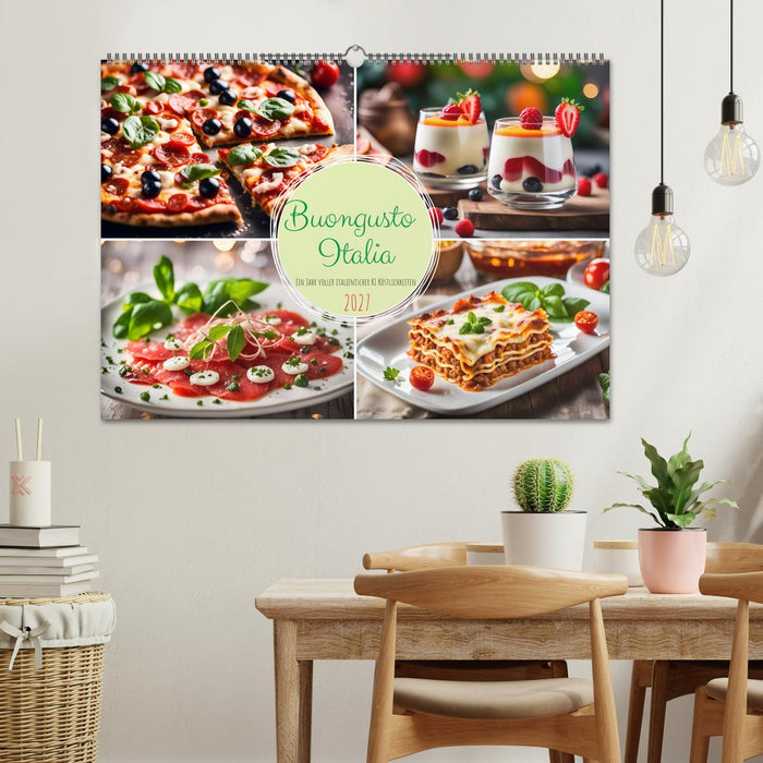 Buongusto Italia - Ein Jahr voller italienischer KI Köstlichkeiten (CALVENDO Wandkalender 2027)