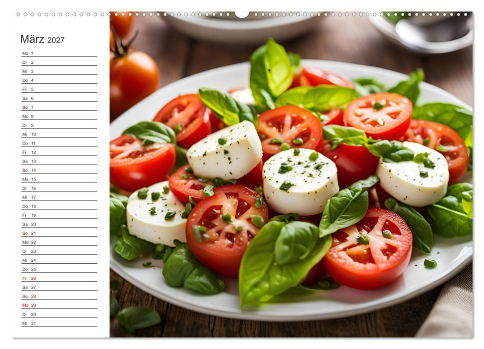 Buongusto Italia - Ein Jahr voller italienischer KI Köstlichkeiten (CALVENDO Wandkalender 2027)
