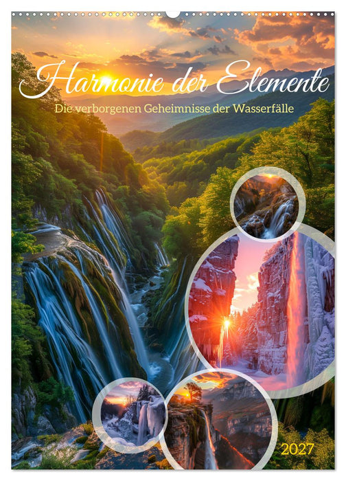 Die Harmonie der Elemente - Die verborgenen Geheimnisse der Wasserfälle (CALVENDO Wandkalender 2027)