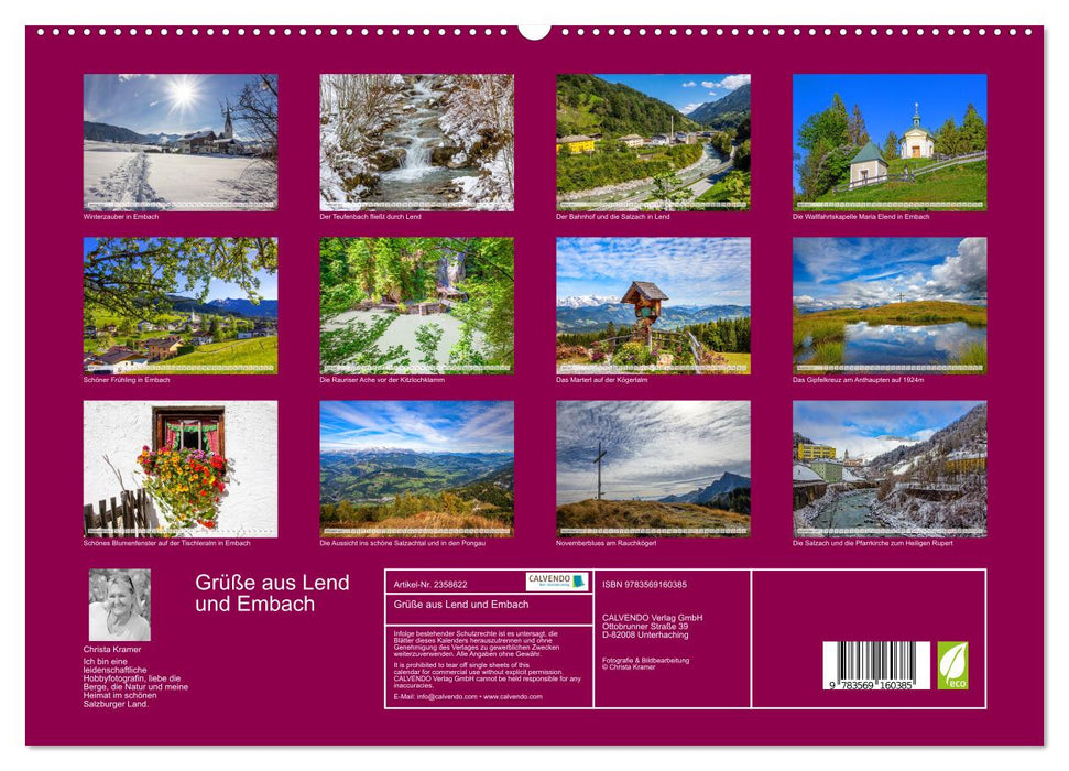 Grüße aus Lend und Embach (CALVENDO Premium Wandkalender 2027)