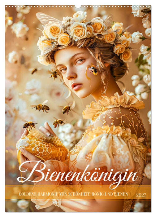 Bienenkönigin - Goldene Harmonie von Schönheit, Honig und Bienen (CALVENDO Wandkalender 2027)