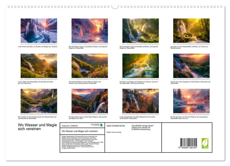 Wo Wasser und Magie sich vereinen (CALVENDO Premium Wandkalender 2027)