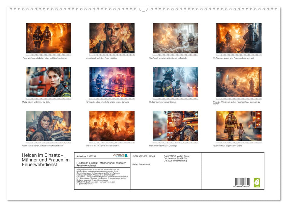 Helden im Einsatz - Männer und Frauen im Feuerwehrdienst (CALVENDO Wandkalender 2027)
