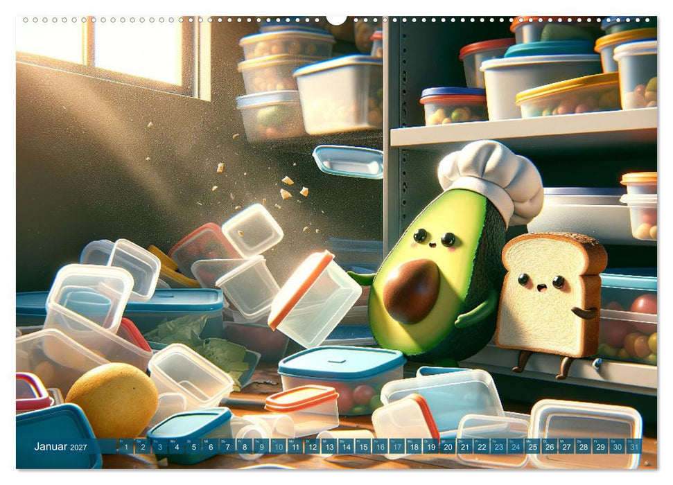 Avocado & Toast - Küchenspäße das ganze Jahr (CALVENDO Premium Wandkalender 2027)