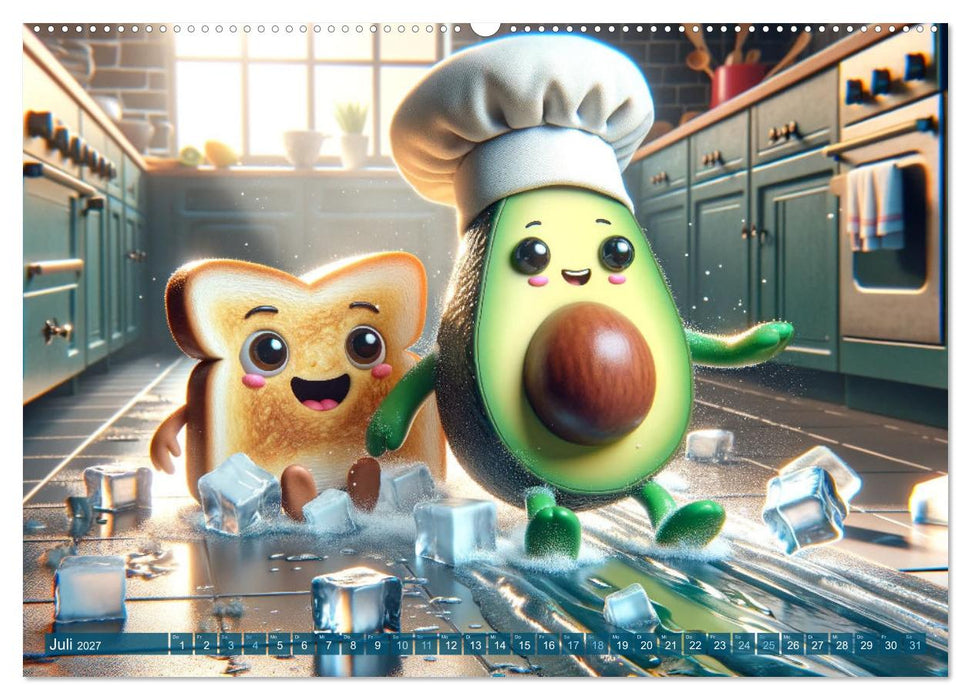Avocado & Toast - Küchenspäße das ganze Jahr (CALVENDO Premium Wandkalender 2027)