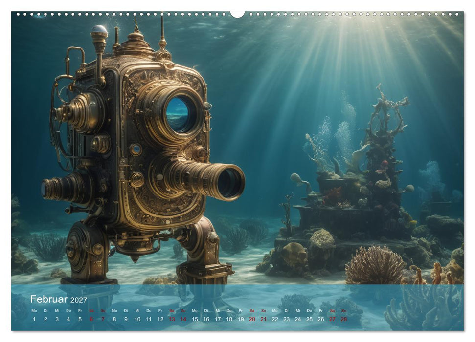 Steampunk - Unterwasser Roboter (CALVENDO Wandkalender 2027)