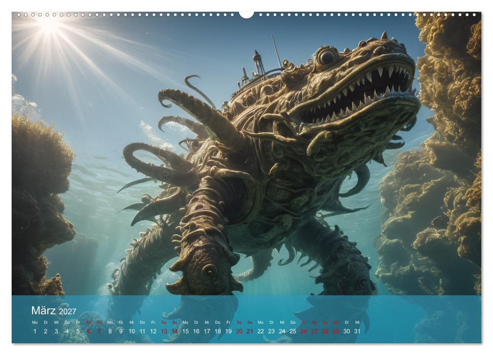 Steampunk - Unterwasser Roboter (CALVENDO Wandkalender 2027)