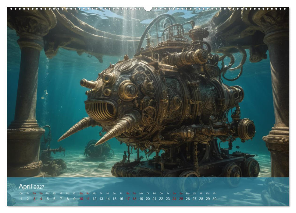Steampunk - Unterwasser Roboter (CALVENDO Wandkalender 2027)
