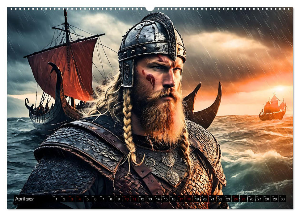 Kampf der wilden Wikinger (CALVENDO Wandkalender 2027)