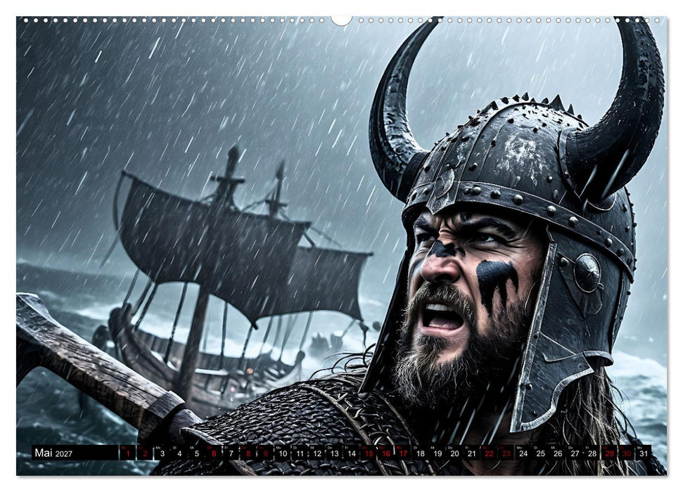 Kampf der wilden Wikinger (CALVENDO Wandkalender 2027)