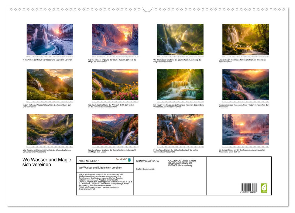 Wo Wasser und Magie sich vereinen (CALVENDO Wandkalender 2027)