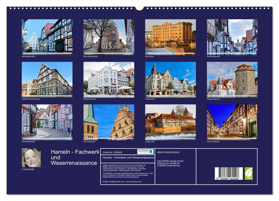 Hameln - Fachwerk und Weserrenaissance (CALVENDO Premium Wandkalender 2027)