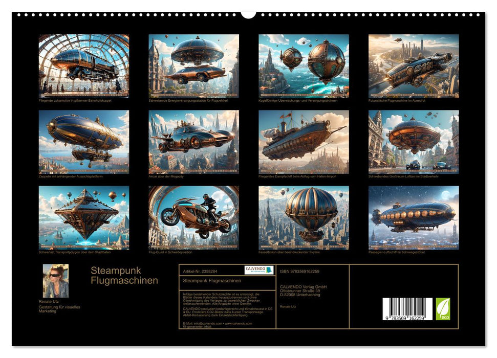 Steampunk Flugmaschinen (CALVENDO Premium Wandkalender 2027)