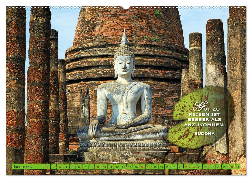 Buddhas Worte - Der Weg zur Achtsamkeit (CALVENDO Premium Wandkalender 2027)