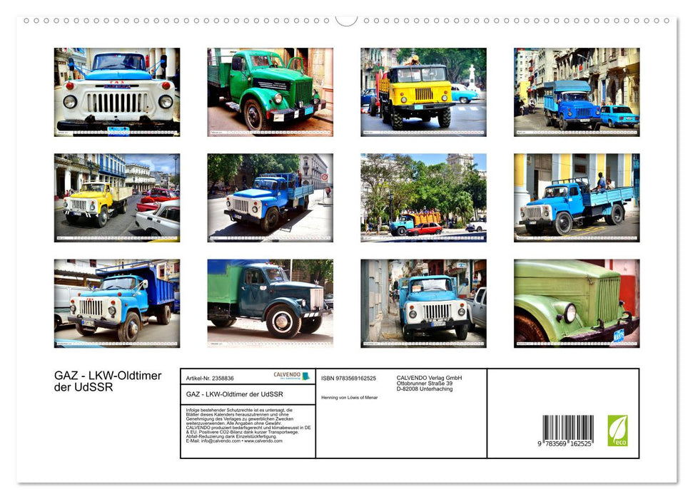 GAZ - LKW-Oldtimer der UdSSR (CALVENDO Premium Wandkalender 2027)
