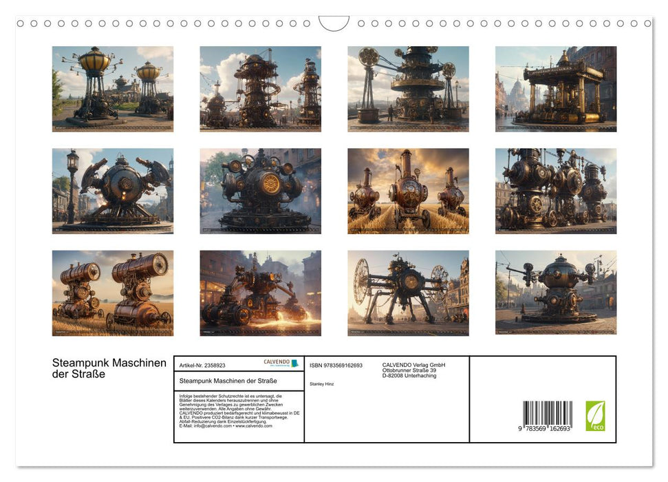 Steampunk Maschinen der Straße (CALVENDO Wandkalender 2027)