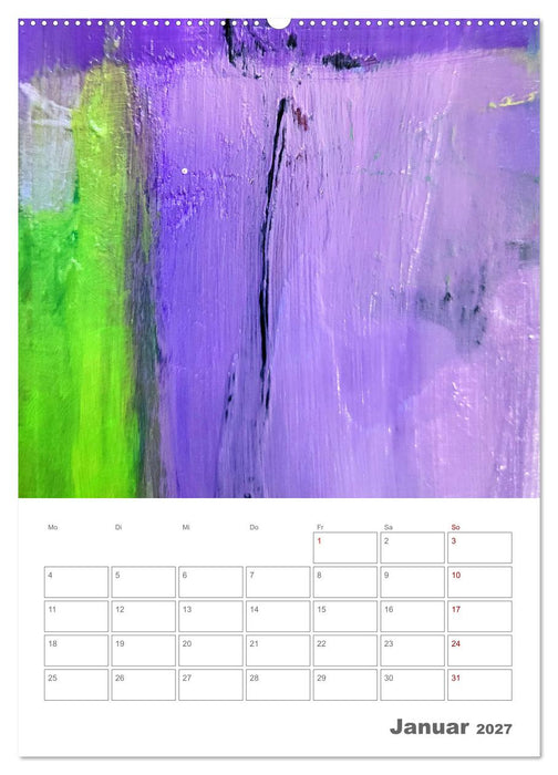 Farbliche Stille - Ein Jahr der inneren Ruhe mit abstrakten Farbspielen (CALVENDO Wandkalender 2027)