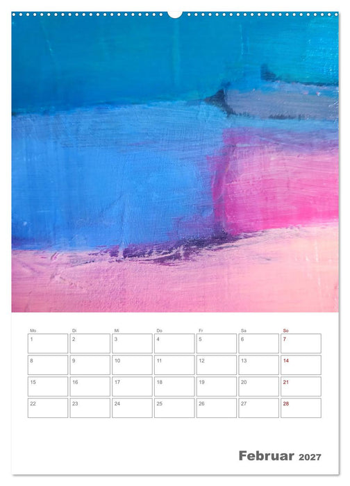 Farbliche Stille - Ein Jahr der inneren Ruhe mit abstrakten Farbspielen (CALVENDO Wandkalender 2027)