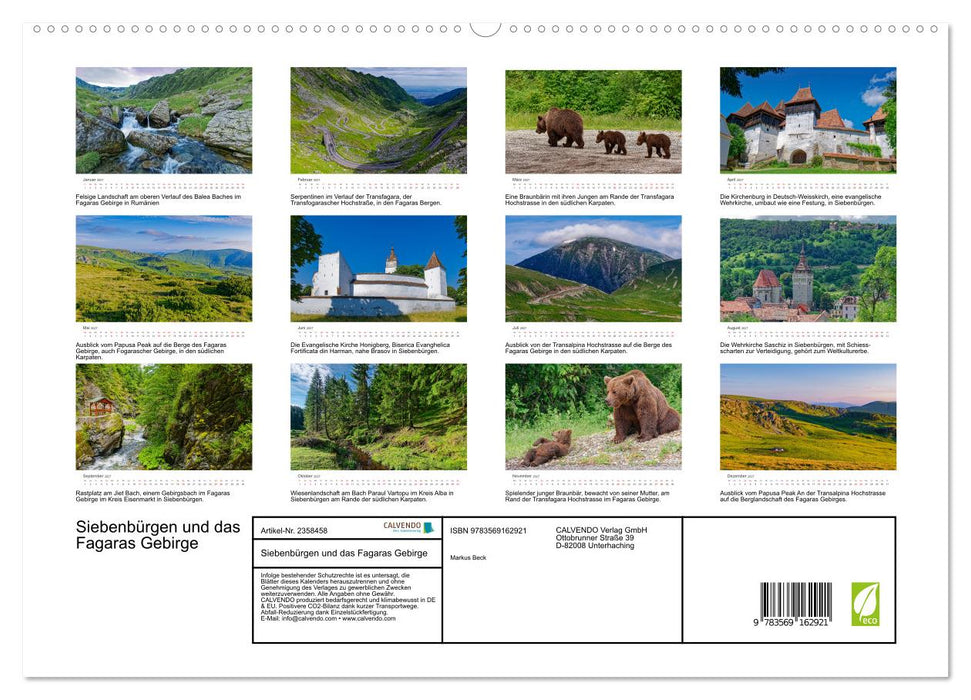 Siebenbürgen und das Fagaras Gebirge (CALVENDO Premium Wandkalender 2027)