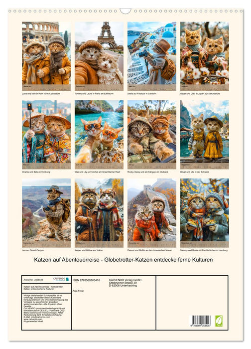 Katzen auf Abenteuerreise - Globetrotter-Katzen entdecke ferne Kulturen (CALVENDO Wandkalender 2027)