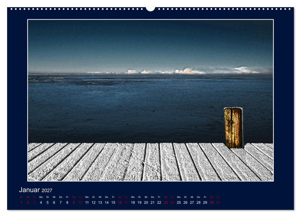 Wolken, Watt und Wellen. Fotografische Impressionen vom Jadebusen. (CALVENDO Premium Wandkalender 2027)
