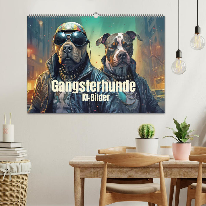 Gangsterhunde - KI-Bilder (CALVENDO Wandkalender 2027)
