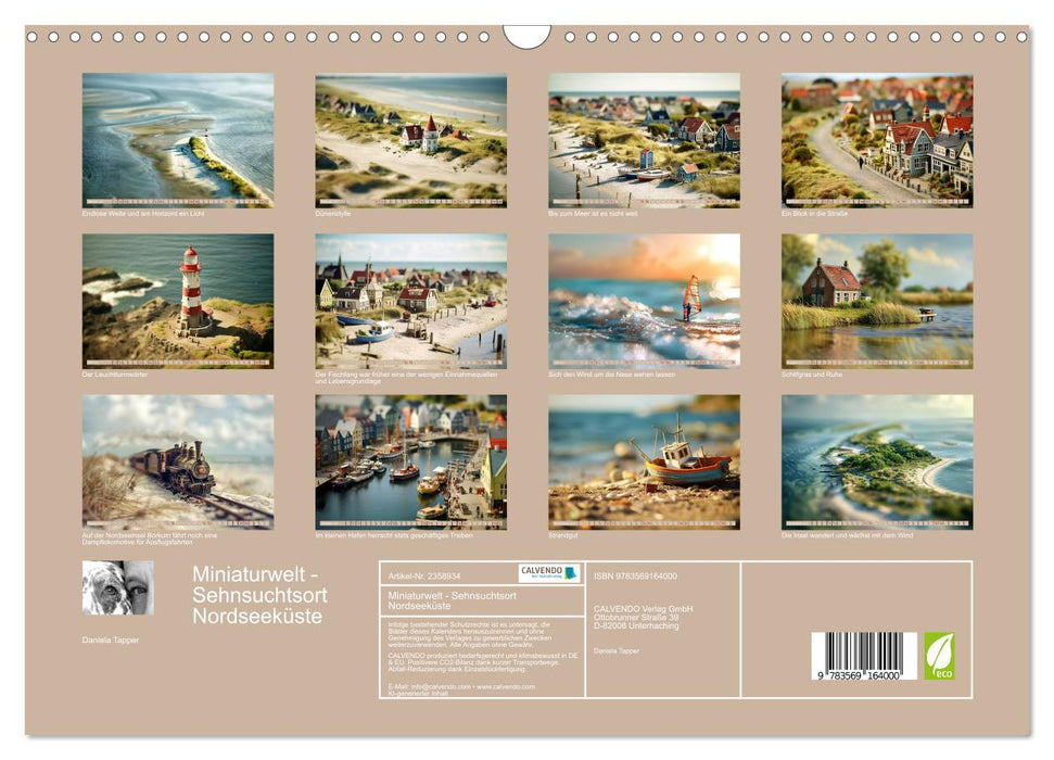Miniaturwelt - Sehnsuchtsort Nordseeküste (CALVENDO Wandkalender 2027)