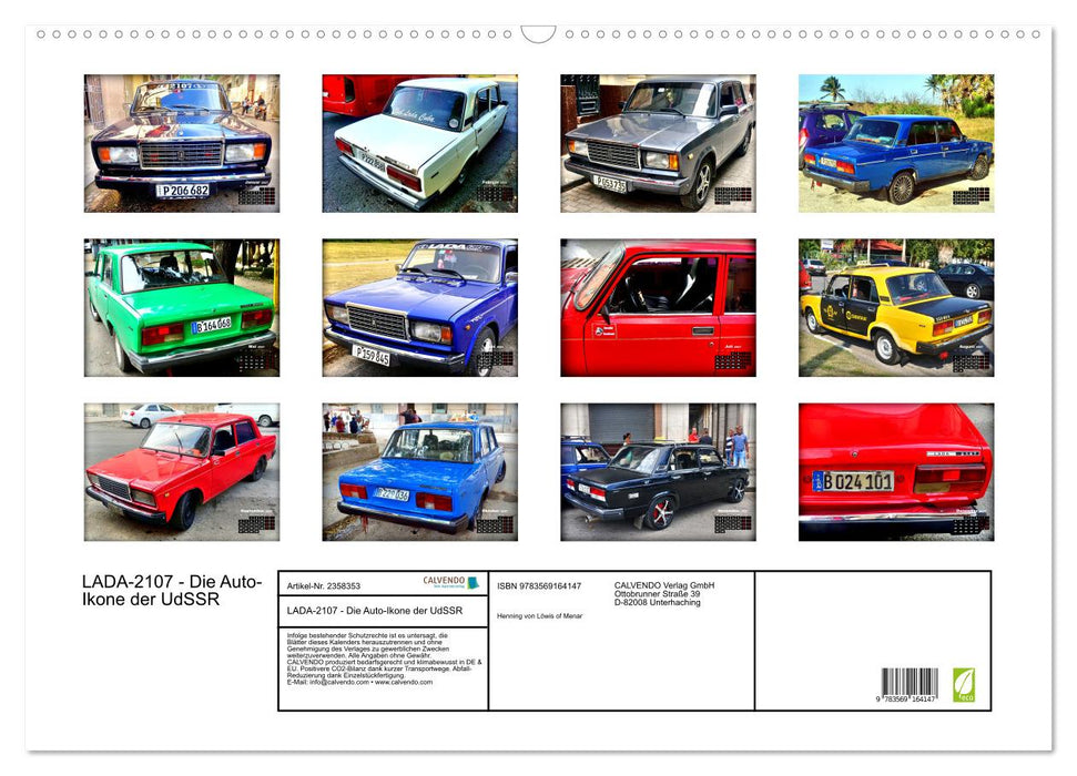 LADA-2107 - Die Auto-Ikone der UdSSR (CALVENDO Wandkalender 2027)