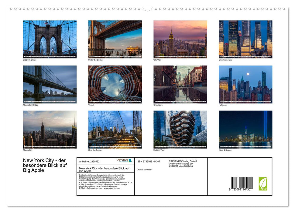 New York City - der besondere Blick auf Big Apple (CALVENDO Premium Wandkalender 2027)