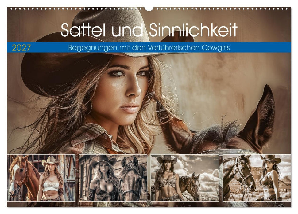 Sattel und Sinnlichkeit - Begegnungen mit den Verführerischen Cowgirls (CALVENDO Wandkalender 2027)