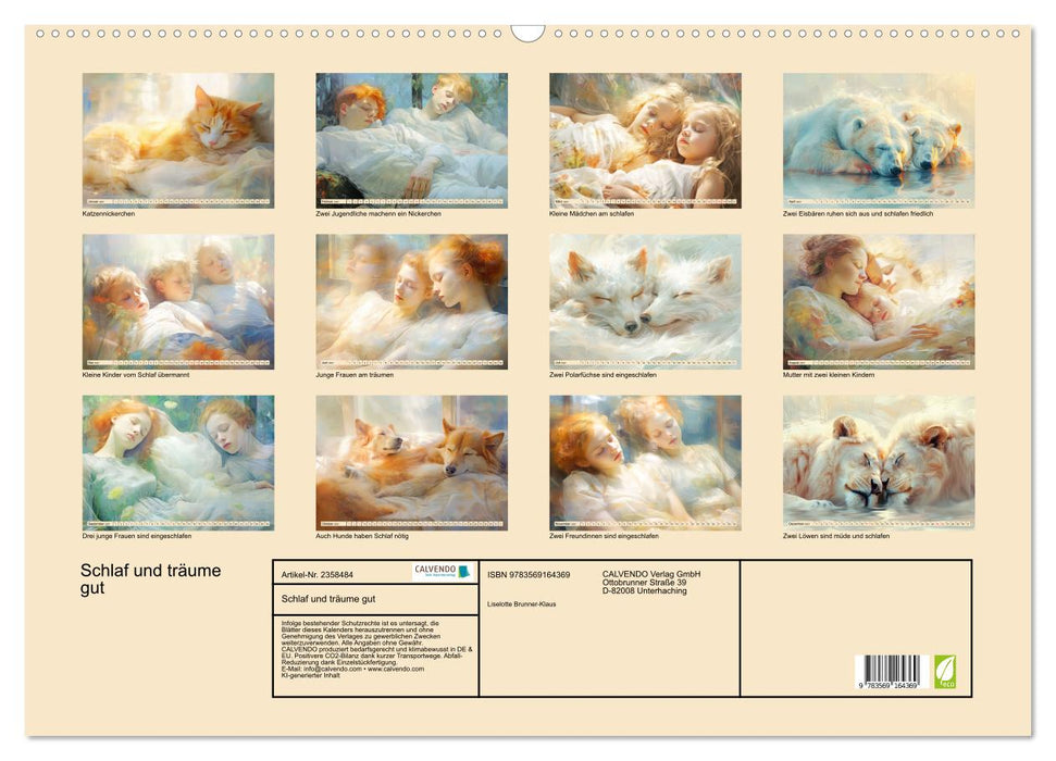 Schlaf und träume gut (CALVENDO Wandkalender 2027)