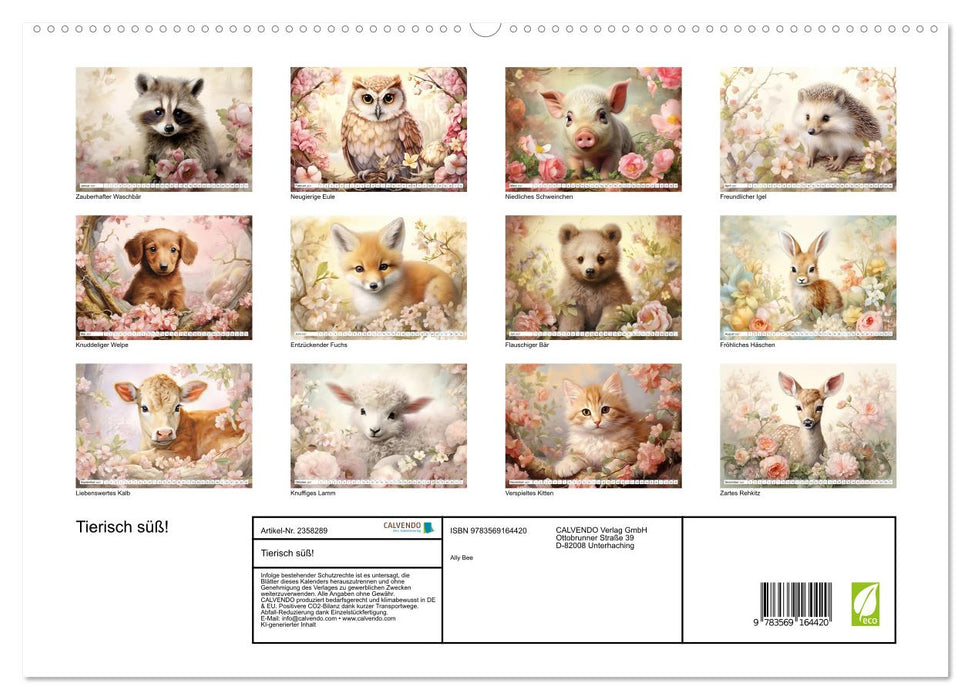 Tierisch süß! (CALVENDO Premium Wandkalender 2027)