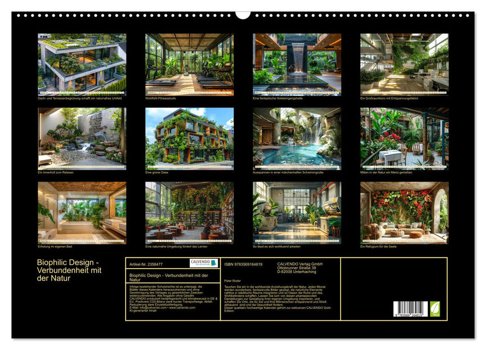Biophilic Design - Verbundenheit mit der Natur (CALVENDO Wandkalender 2027)