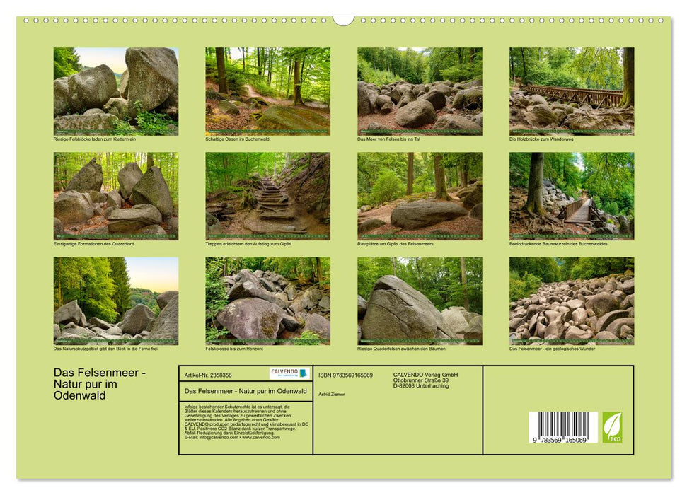 Das Felsenmeer - Natur pur im Odenwald (CALVENDO Premium Wandkalender 2027)