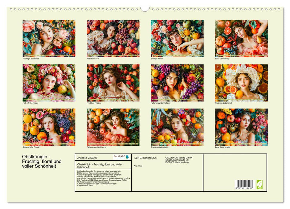Obstkönigin - Fruchtig, floral und voller Schönheit (CALVENDO Wandkalender 2027)