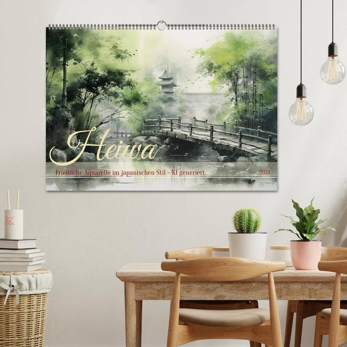 Heiwa - Friedliche Aquarelle im japanischen Stil (CALVENDO Wandkalender 2027)