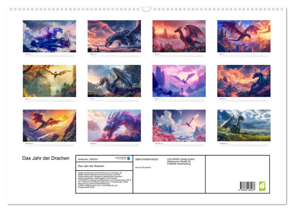 Das Jahr der Drachen (CALVENDO Wandkalender 2027)
