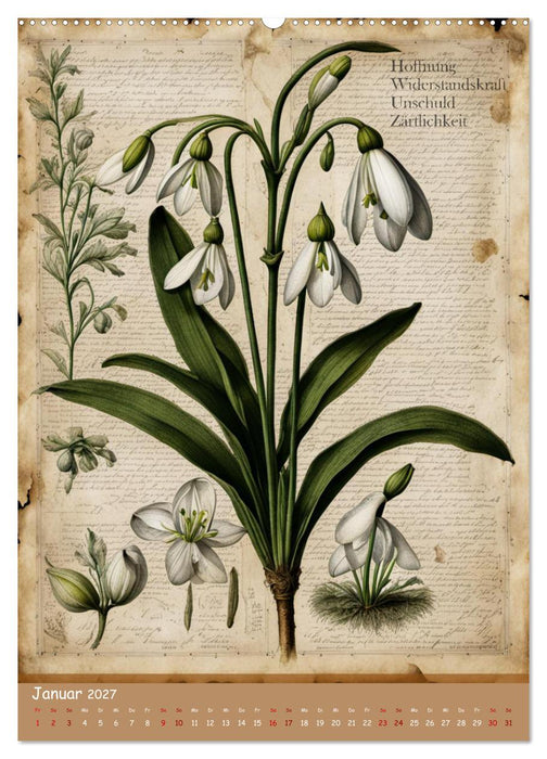 Geburtsblume, dein florales Sternzeichen (CALVENDO Premium Wandkalender 2027)
