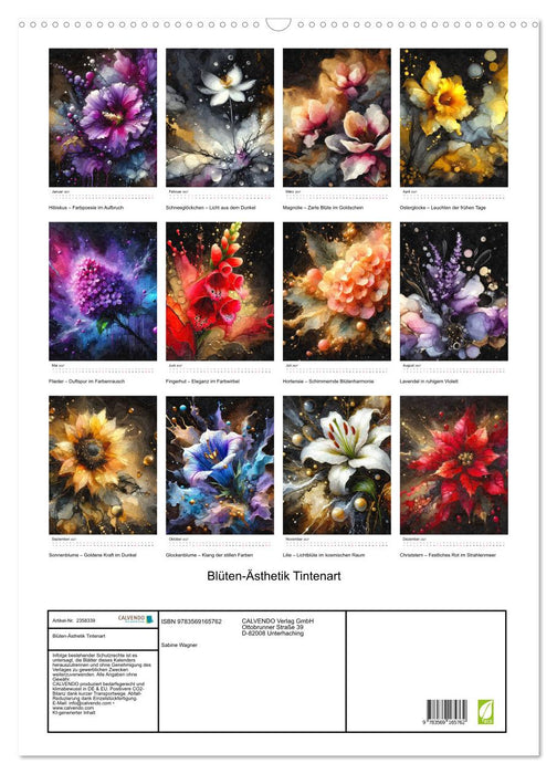 Blüten-Ästhetik Tintenart (CALVENDO Wandkalender 2027)