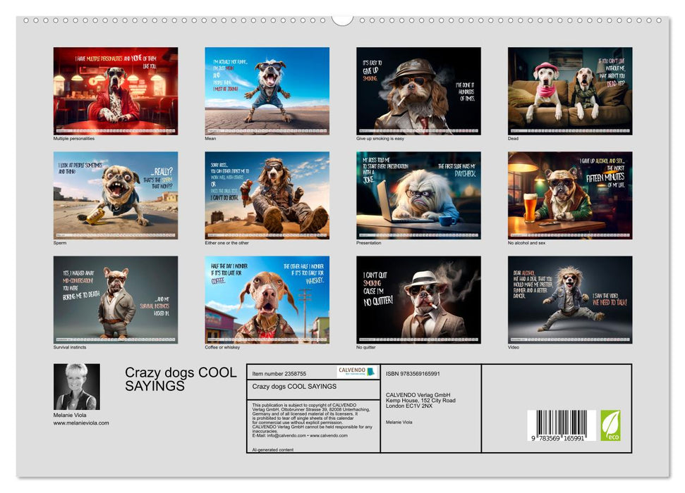 Crazy dogs COOL SAYINGS (CALVENDO Premium-Calendar 2027)