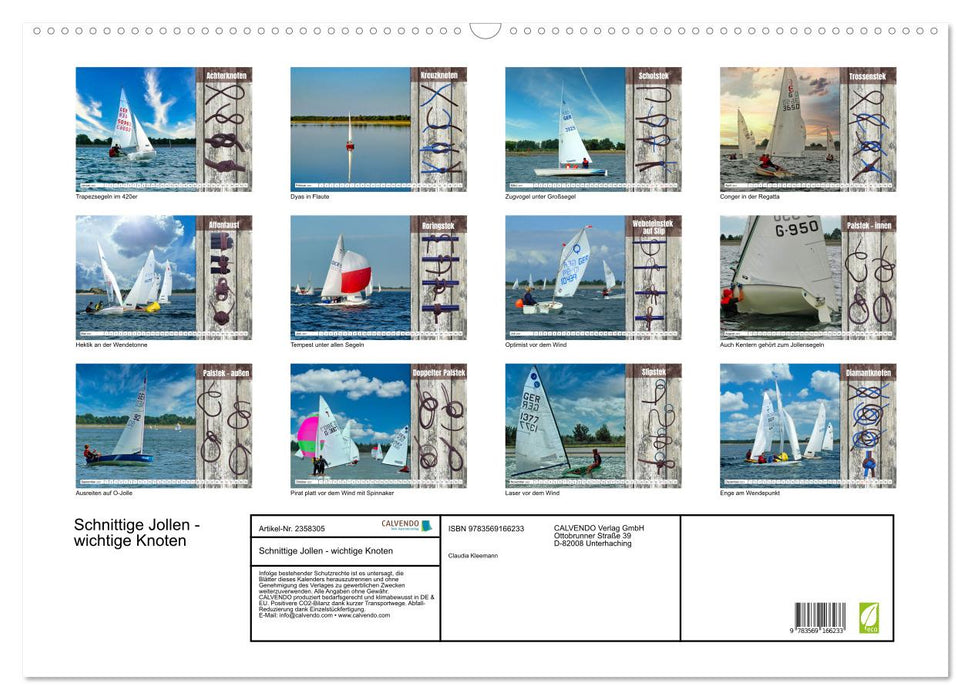 Schnittige Jollen - wichtige Knoten (CALVENDO Wandkalender 2027)