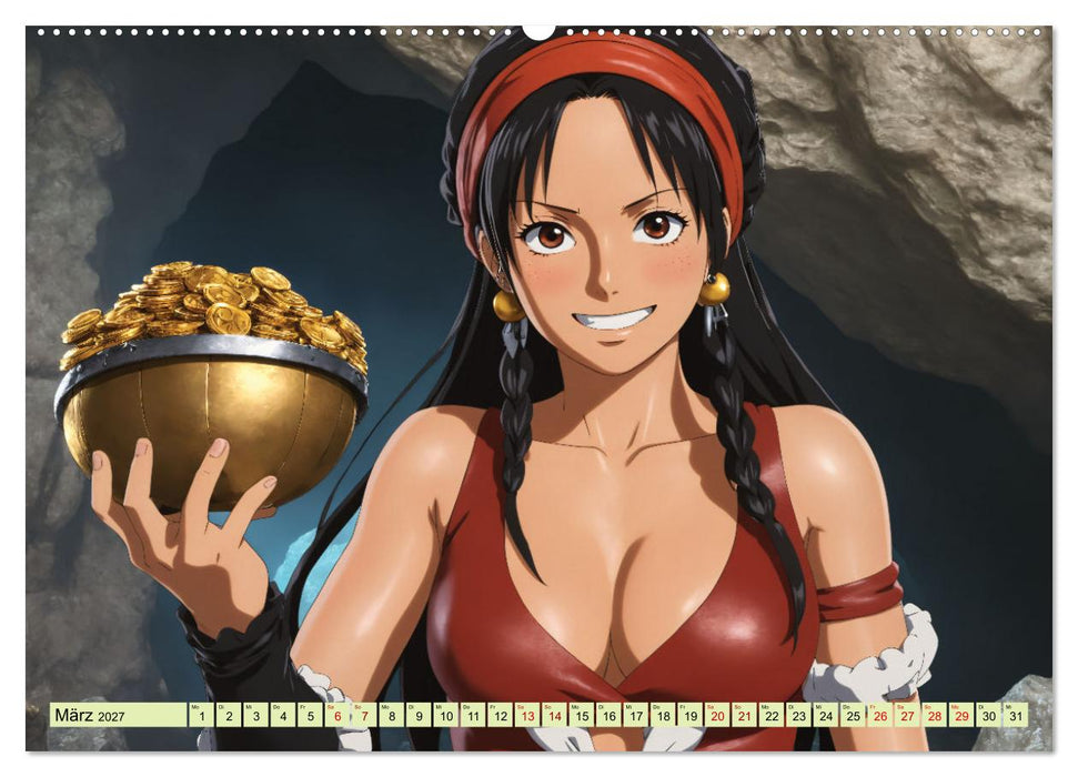 Anime Piraten - Waifu Edition (CALVENDO Premium Wandkalender 2027)