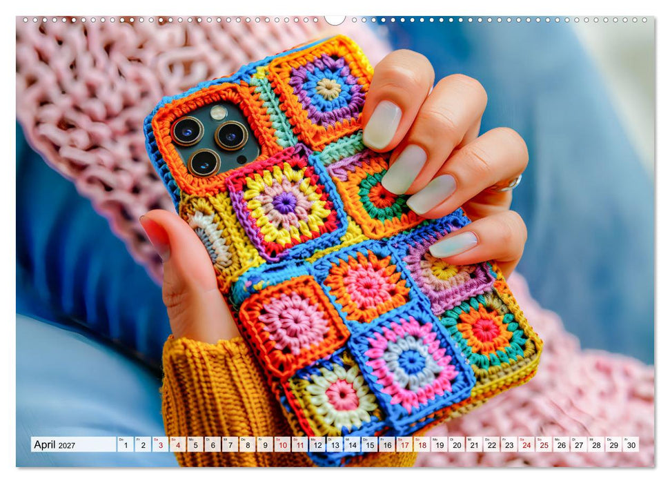 Granny Square Kunst - Ein Jahr voller kreativer Häkelideen (CALVENDO Premium Wandkalender 2027)